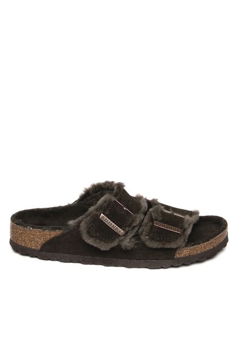 arizona shearling sandal mocca BIRKENSTOCK | ARIZONA1020528-MOCCA